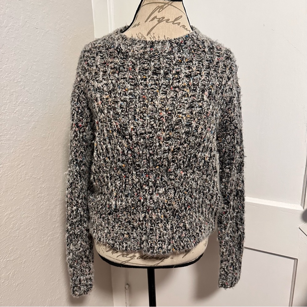 Zara Knit Multicolor Bouclé Sweater